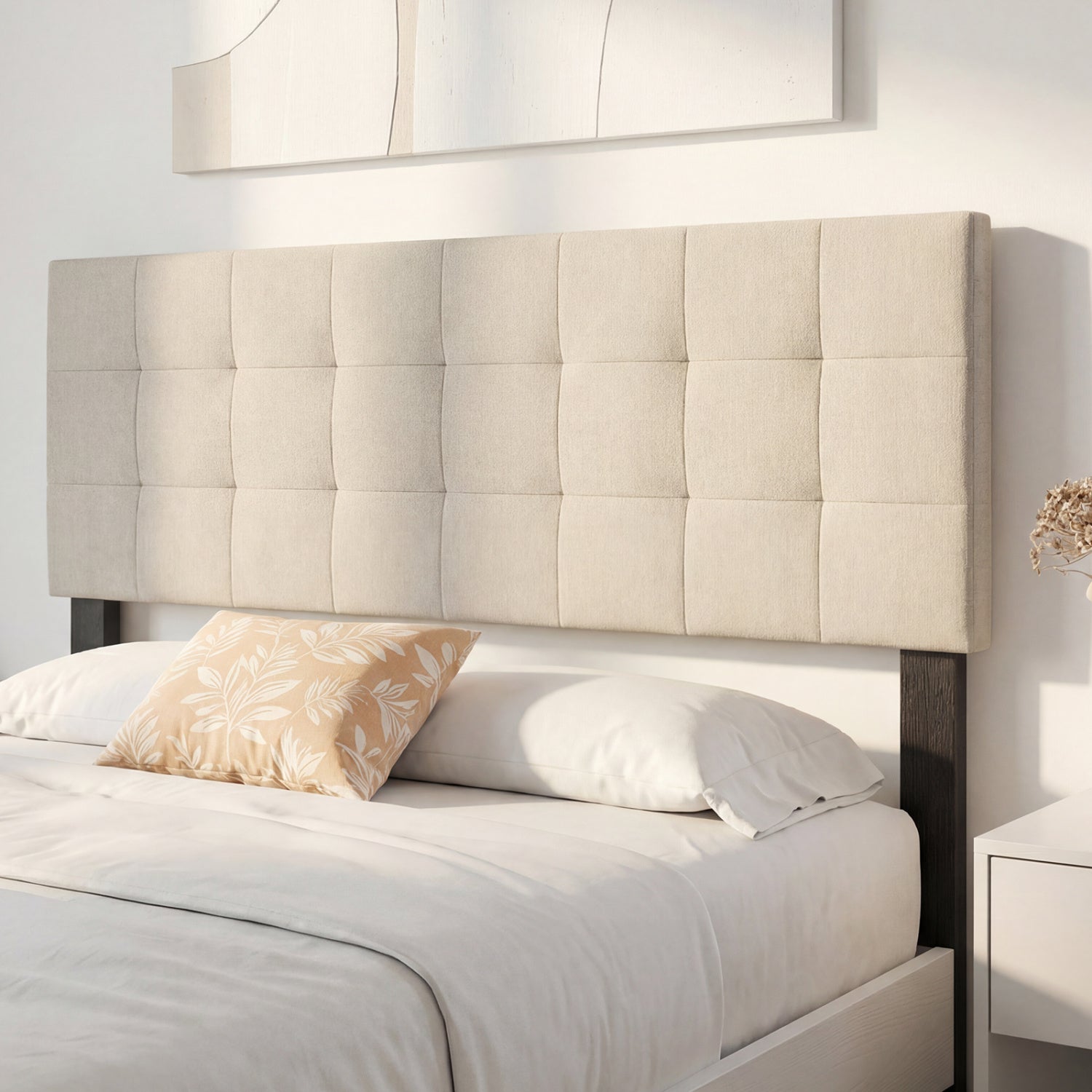 Upholstered Headboard Queen/Full Size with Adjustable Legs