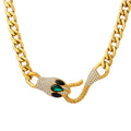 18K Gold Fashion Exquisite Snake Head Design Versatile Necklace