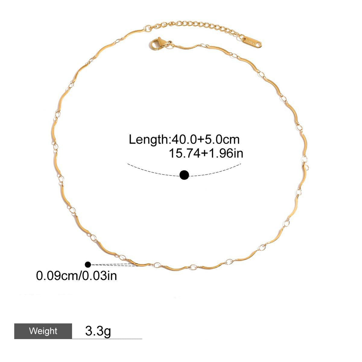 18K Gold Chain Design Exquisite Fashion Necklace