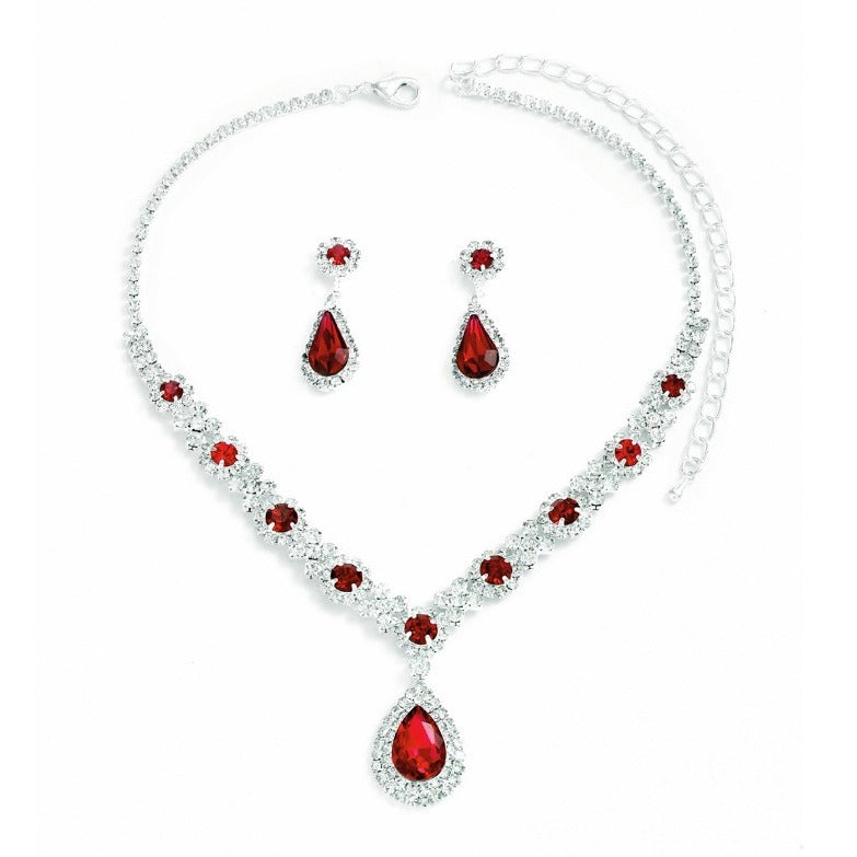 Bridal Jewelry Womens Set Cross-border European And American Crystal Water Drop