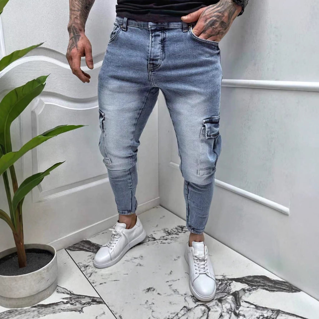 Fashionable Leopard-print Trendy Comfortable Denim Jeans