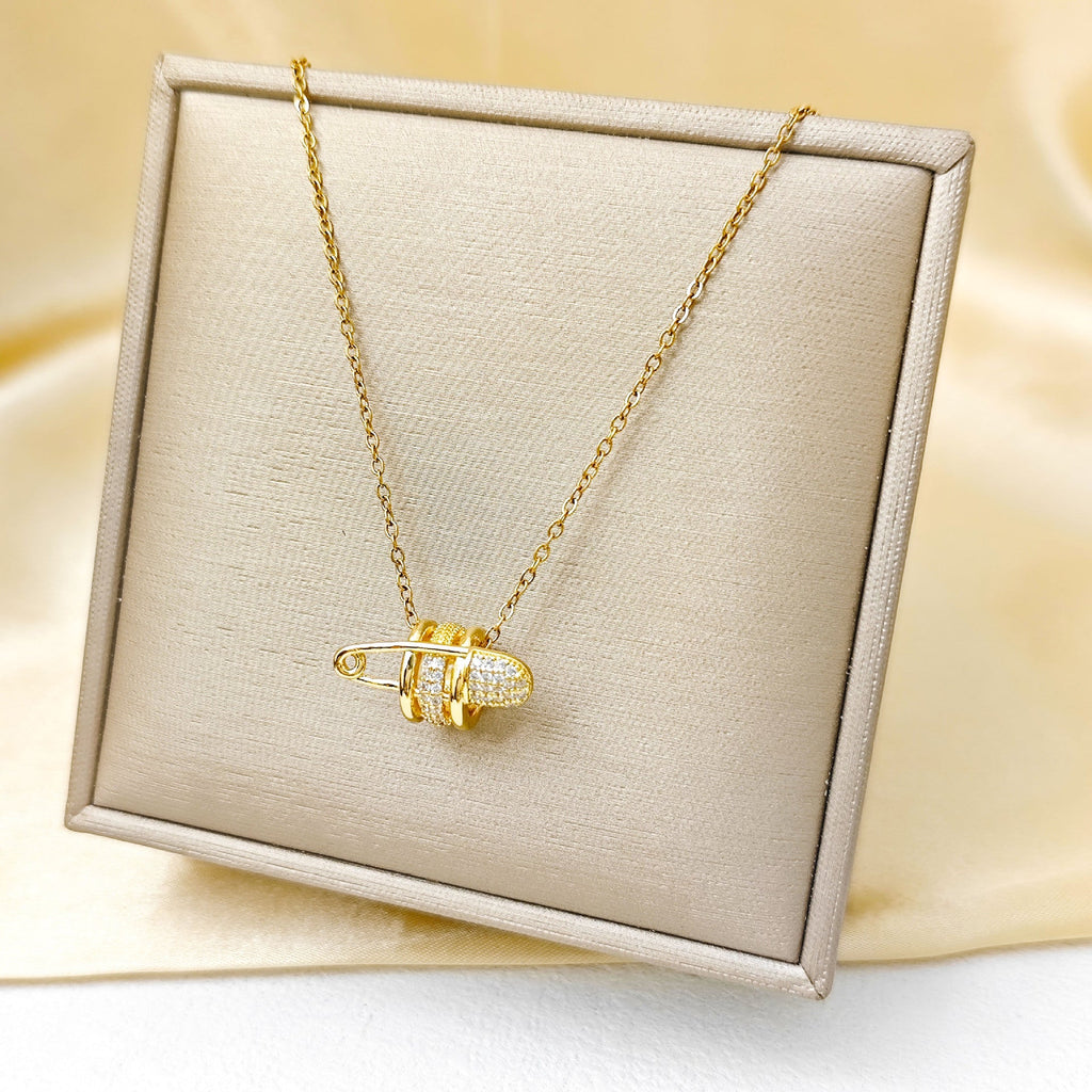 New Style Niche Diamond-Encrusted Pendant Minimalist Elegant All-Match Necklace