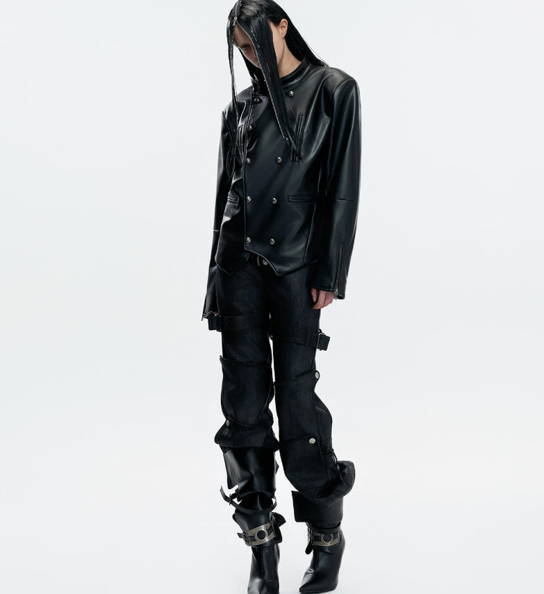 Cross-border Custom American High Street Wide Leg Jeans