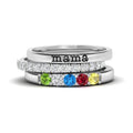 Personalized Ring With Birthstone Letter Names