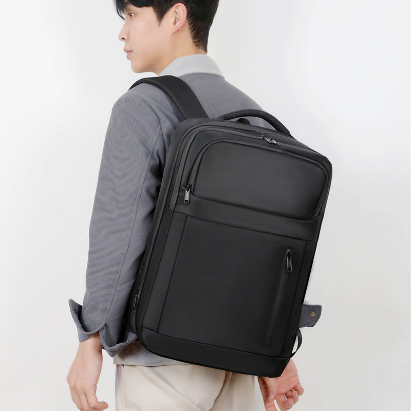Solid-color Water-repellent Multi-functional Business Laptop Backpack