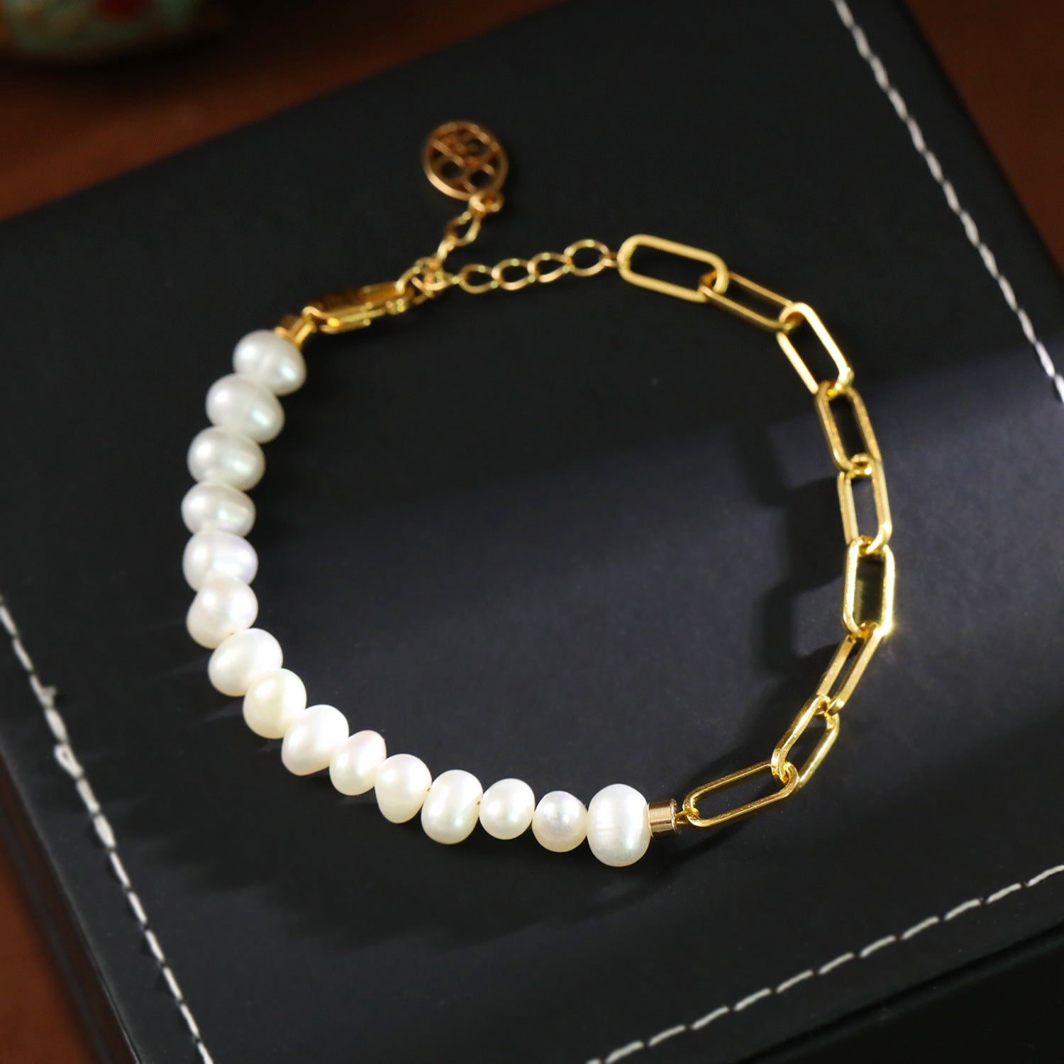 French-style Light Luxury Natural Pearl Assembled Bracelet