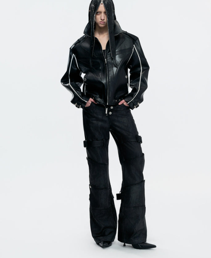 Cross-border Custom American High Street Wide Leg Jeans