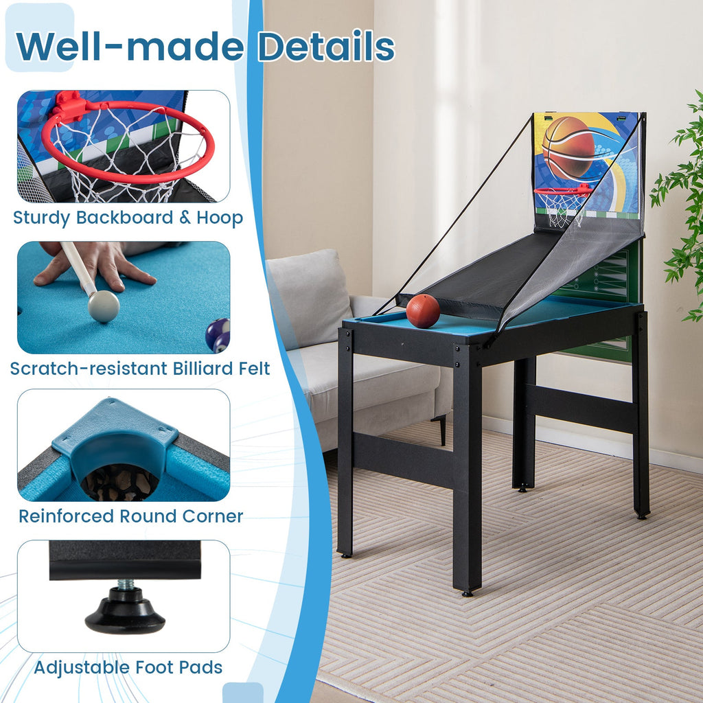 14-in-1 Combo Game Table Set Multi Game Table with Foosball
