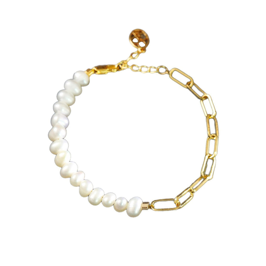 French-style Light Luxury Natural Pearl Assembled Bracelet