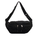 Solid-color Down Cotton Chest Bag Niche-design Shoulder And Crossbody Versatile And Easy To Match