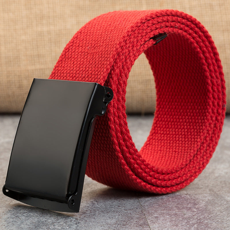 Snap-Clasp Canvas Mens Candy-Colored Belt