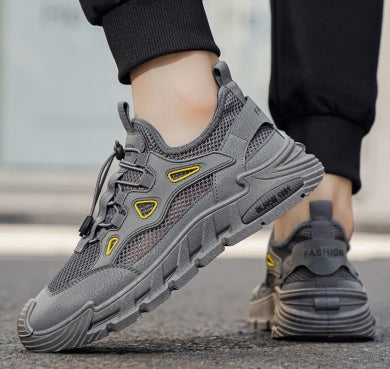 2026 New Men's Summer Breathable Hollow Mesh Sneakers, Thin Casual Sports Trendy Footwear For Students