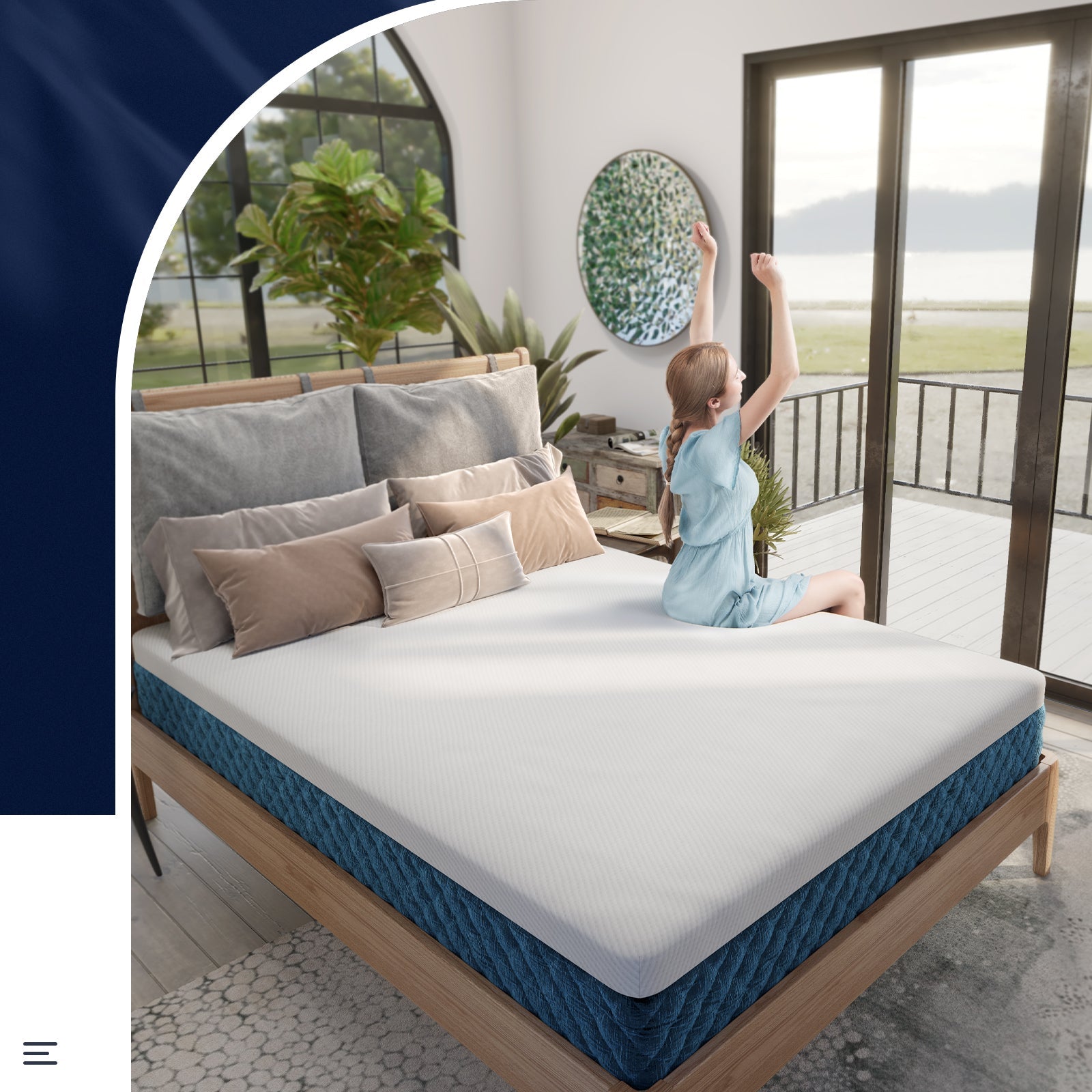 10 Inch Mattress with Jacquard Fabric Cover in a Box