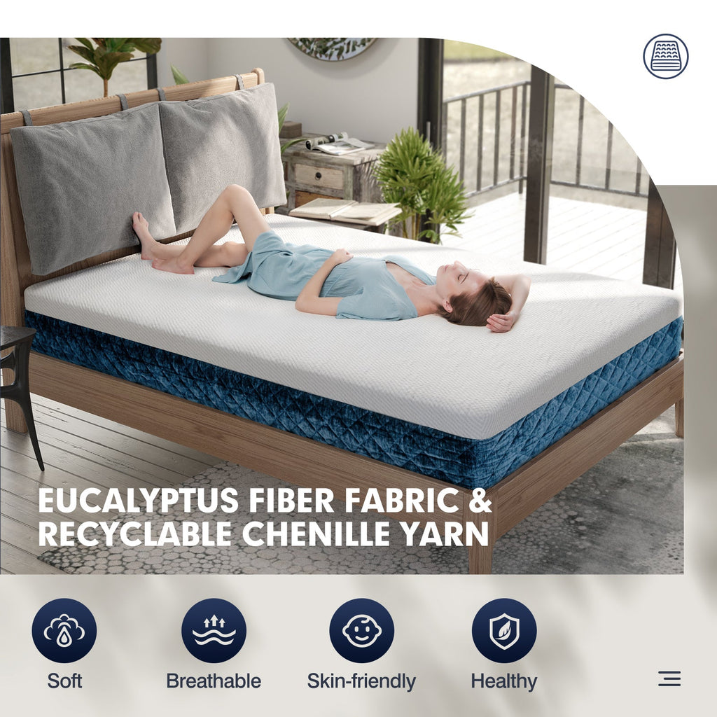 10 Inch Mattress with Jacquard Fabric Cover in a Box