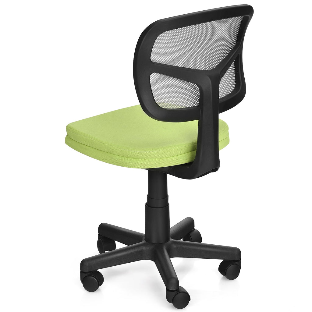 Armless Computer Chair with Height Adjustment and Breathable Mesh for Home Office