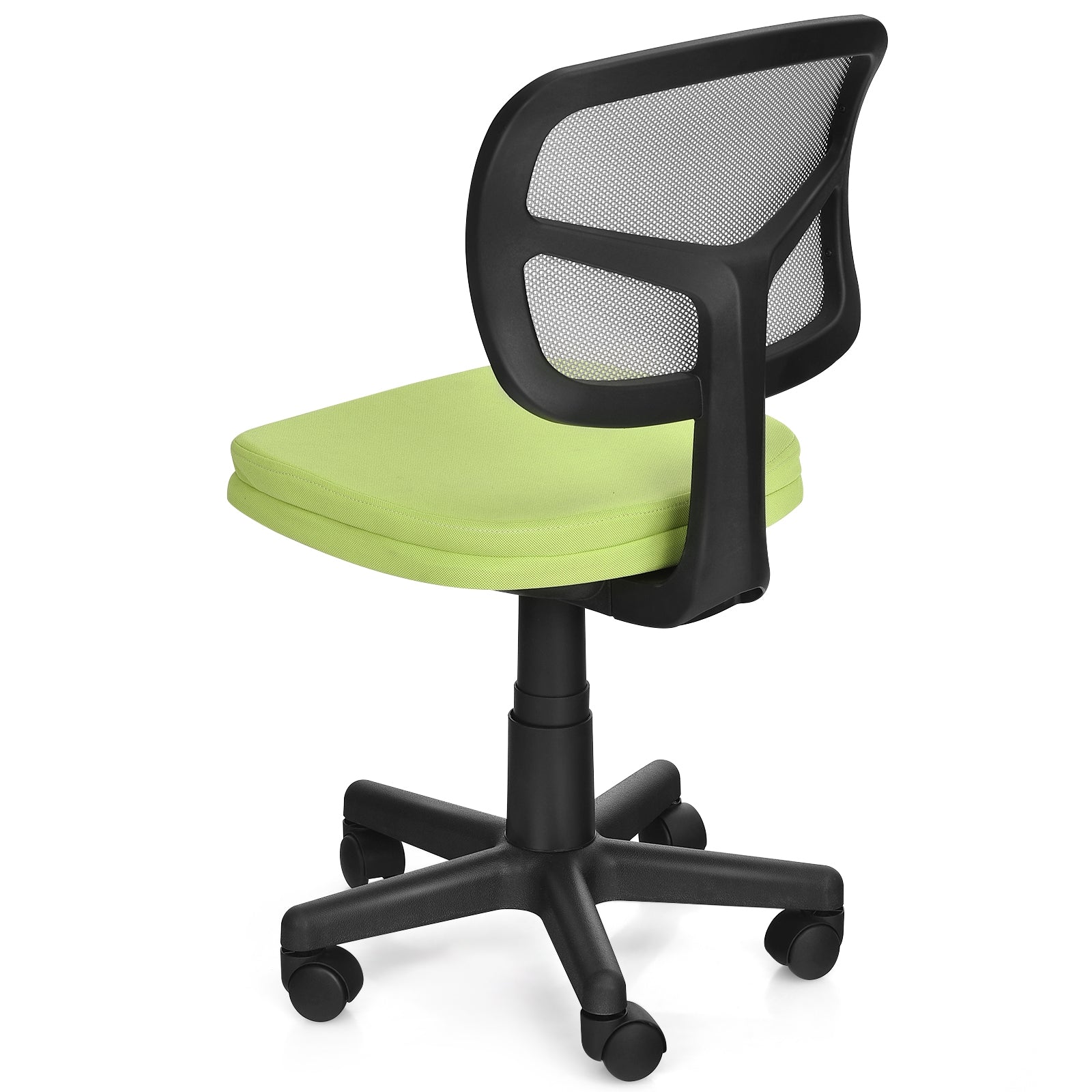 Armless Computer Chair with Height Adjustment and Breathable Mesh for Home Office