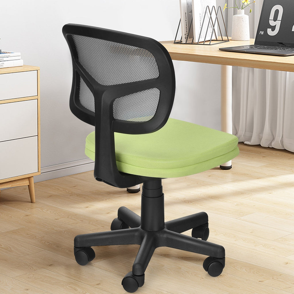 Armless Computer Chair with Height Adjustment and Breathable Mesh for Home Office