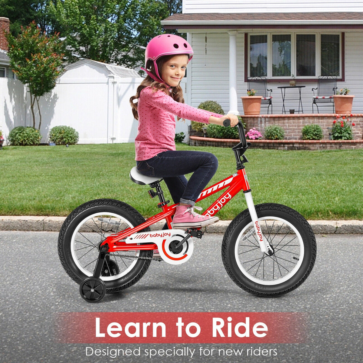 16 Inch Kids Bike Bicycle with Training Wheels for 5-8 Years Old Kids