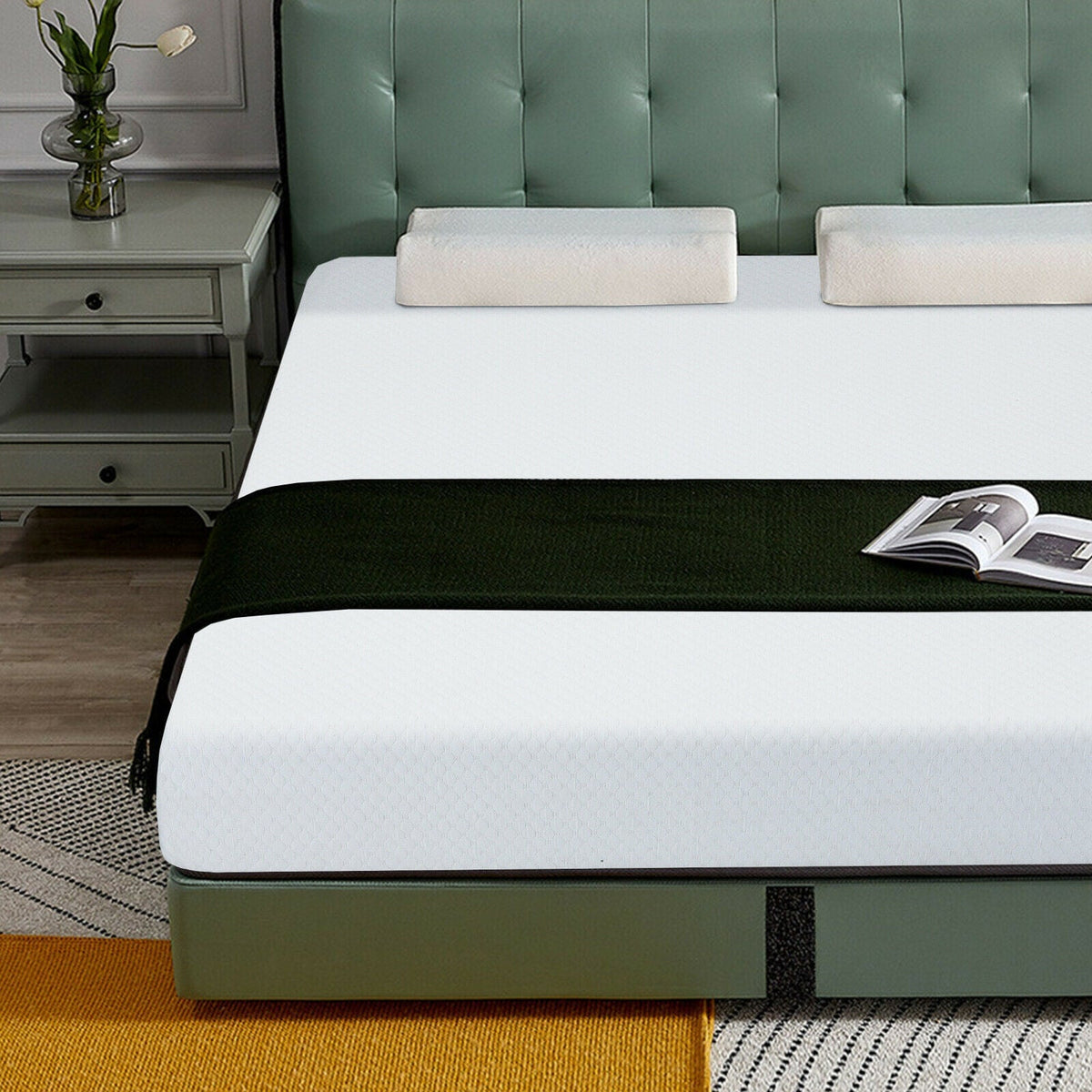 10 Inch Air Foam Pressure Relief Bed Mattress with Jacquard Soft Cover