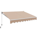 10 x 8.2 Feet Retractable Awning with Easy Opening Manual Crank Handle