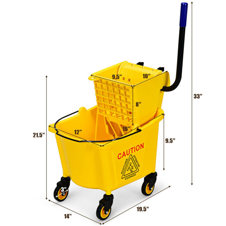 Press Wringer Commercial Mop Bucket