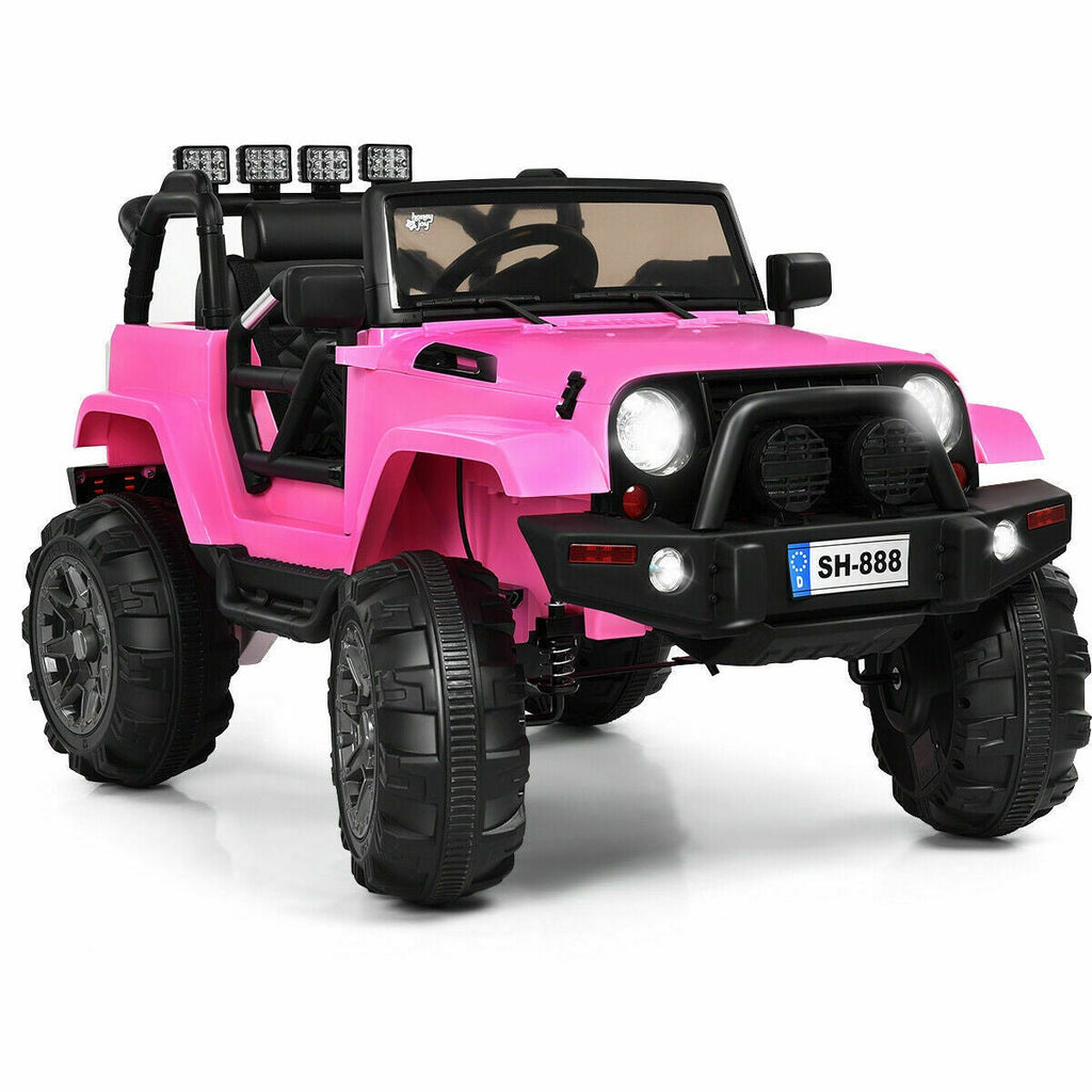 12V Kids Remote Control Riding Truck Car with LED Lights
