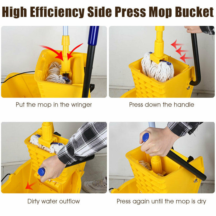 Press Wringer Commercial Mop Bucket