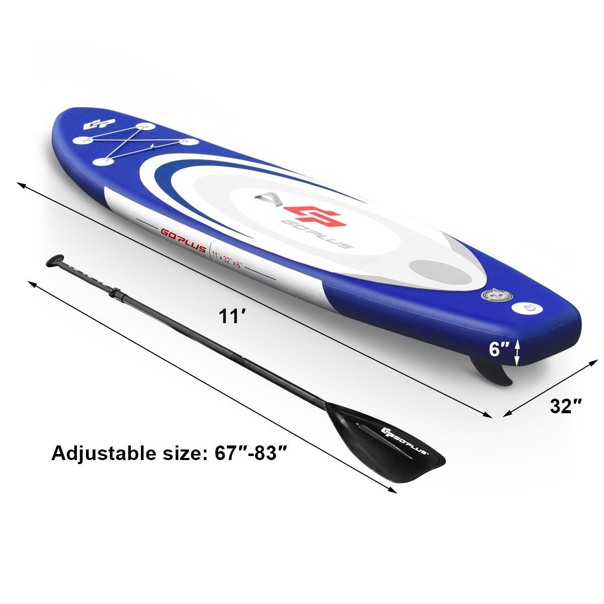11' Inflatable Stand Up Paddle Board with Accessories