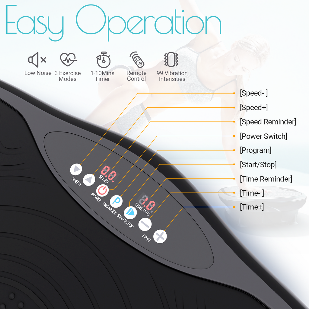 Mini Vibration Body Fitness Platform with Loop Bands