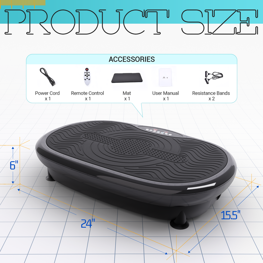 Mini Vibration Body Fitness Platform with Loop Bands