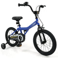 16 Inch Kids Bike with Helmet Protective Set Dark Blue