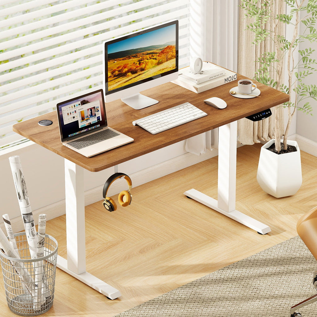 Electric Standing Desk Height Adjustable with 3 Memory Heights Walnut
