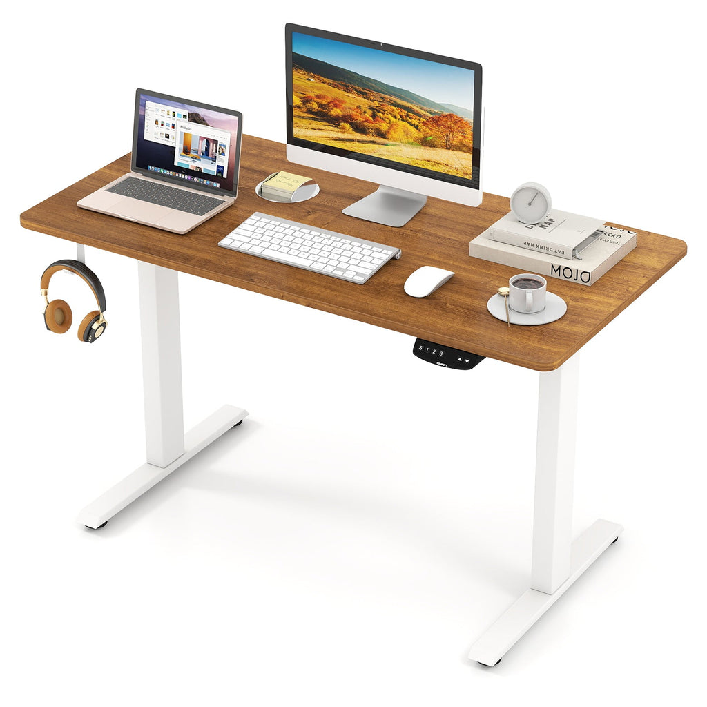 Electric Standing Desk Height Adjustable with 3 Memory Heights Walnut