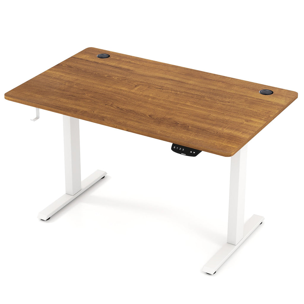 Electric Standing Desk Height Adjustable with 3 Memory Heights Walnut