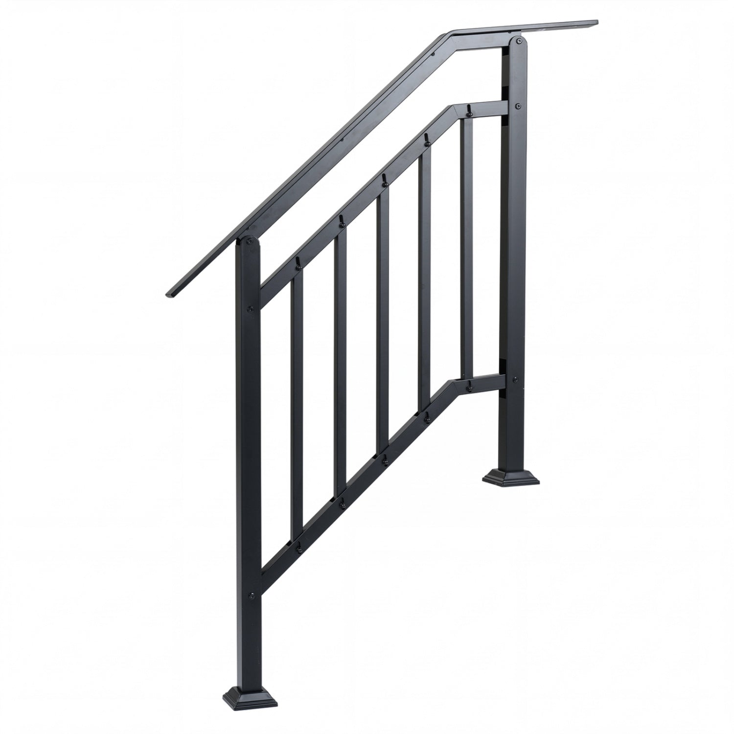 2 Pack Outdoor Handrails for Steps with Adjustable Angle